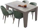 Dmora Tavolo Allungabile Salmour 200X88X78H Cm Grigio Cemento, Allungabile Meccanismo Estensione Allunga Centrale