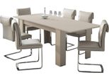 Dmora Tavolo Allungabile Marene 200X90X75H Cm Beige, Allungabile Meccanismo Estensione Allunga Centrale