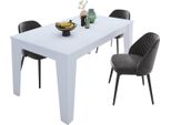 Dmora Tavolo Allungabile Sassetta 220X88X78H Cm Bianco, Allungabile Meccanismo Estensione Allunga Centrale