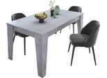 Dmora Tavolo Allungabile Sassetta 220X88X78H Cm Grigio Cemento, Allungabile Meccanismo Estensione Allunga Centrale
