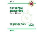11+ Cem 10-Minute Tests: Ragionamento Verbale - Età 10-11 Libro 2 (Con Edizione Online)