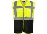 Korntex Kxcmf | Gilet Di Sicurezza Multifunzionale Comfort Executive Hamburg - Farbe: Giallo Segnale/Nero - GrößE: 3XL