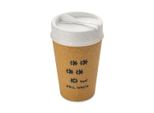 Koziol Thermobecher Iso To Go Hell Wach, Isolierbecher, Kunststoff-Holz-Mix, Nature Wood, 400 Ml, 7002119