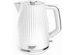 Tefal KO250130 Bollitore Elettrico Da 2400 W E 1,7 L Di Capacità - Bollitore Bianco In Plastica Con Base Girevole A 360°.