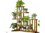 Supporto In Legno Per Piante, A 6 Livelli, Espositore Per Piante Multiple, Khaki