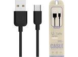 Cavo Usams U-Turn Usb-C 1M Nero 2A Tcusbxd01 (Us-Sj099)