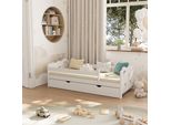 Vitalispa Letto Per Bambini Jessica, 80X160 Cm Con Cassetto, Senza Materasso, Bianco/Bianco