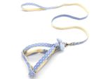 Guinzaglio Per Cani Guinzaglio Per Cuccioli Con Pettorina, Leggero, Robusto, 120 Cm, Fiocco, Blu