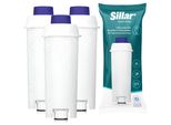 Filtro Acqua Sillar 3× Compatibile Con Le Macchine Da Caffè Completamente Automatiche De'longhi - Filtro Di Ricambio Per DLS-C002 / SER3017