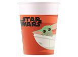 Procos 93481 - Bicchiere Per Feste Star Wars Mandalorian, Capacità Massima 200 Ml, 8 Pezzi, Bicchiere Di Carta Usa E Getta, Festa Di Compleanno Per Bambini, Stoviglie Per Feste, Mix
