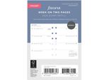 Filofax Inserto Calendario 2025 Pocket 1 Settimana - 2 Pagine Minaml Bianco Multilingue 25-68290