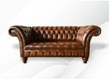 Design Divano Chesterfield 2 Posti Marrone Divano Imbottito Divani Soggiorno Nuovo