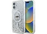 Karl Lagerfeld Klhmp16Mlgkisgh Custodia Rigida Per Iphone 16 Plus 6,7 Trasparente Glitter Liquido Karl Head Magsafe