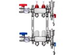 Collettore Di Circuiti Di Riscaldamento Per Il Riscaldamento A Pavimento - 2 Circuiti Di Riscaldamento - Indicatore Di Portata 5 L/Min - Regolazione Efficiente Del Riscaldamento - Tecnologia Di Riscaldamento Di Alta Qualità