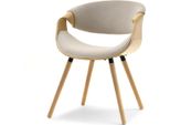 Sedia Da Pranzo Di Design Sarolta - Beige / Rovere