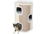 Pawhut Tiragraffi Per Gatti Tiragraffi Per Gatti A 3 Livelli Albero Per Gatti Albero Da Arrampicata Per Gatti Mobili Per Gatti Truciolare Poliestere Vellutato Sisal Beige 40 X 40 X 74 Cm