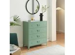 Armadio In Metallo 'HäMeenlinna' Con 4 Cassetti In Acciaio 80 X 40 X 92 Cm Verde Opaco