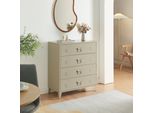 Armadio In Metallo 'HäMeenlinna' Con 4 Cassetti In Acciaio 80 X 40 X 92 Cm Colore Cammello