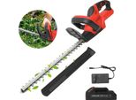 Tagliasiepi Elettrico, Motore Senza Spazzole, Design Ergonomico, Rosso 1*Batteria