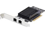 Startech.Com Scheda Di Interfaccia Di Rete Pcie 10Gb Ethernet A 2 Porte, Scheda Di Interfaccia Di Rete 10Gbe, Chipset Broadcom BCM57416, Doppio RJ45 10Gbase-T/Gigabit, Scheda Nic, Taa, Integrata, Cablata, Pci Express, Ethernet, 20000 Mbps, Nero