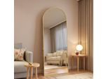 Unboxg Specchio Verticale Ad Arco 164×54 Cm In Oro - Elegante Specchio Indipendente A Figura Intera Per Camera Da Letto, Spogliatoio E Corridoio