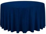 Tovaglia Blu Marino Tavolo Rotondo 320Cm Banchetto Di Nozze