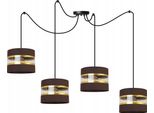 Lampada A Sospensione Plafoniera Lampadario Paralume In Tessuto Moderno