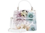 Ted Baker Borsa A Tracolla Helensa Petal Print Mini Top Handle Rose Detail Bag White Multicolore