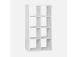 Libreria A 4 Livelli Con 8 Scomparti, Bianco
