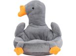 Carino Il Cuscino Di Seduta Del Cartone Animato Cuscino Di Peluche Della Sedia Dell'oca Staccabile Cuscinetto Di Seduta Del Comfort Dell'oca Per Il Pavimento Della Finestra Grigio