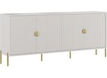 Dmora Credenza Arpina 203.4X49X83H Cm Beige, 4 Ripiani Cassetti