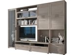 Dmora Parete Attrezzata Cicala 300X50X215H Cm Marrone Olmo, 5 Ripiani Modulabile