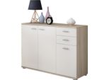 Dmora Credenza Meldola 103X34X74H Cm Marrone Olmo, Un Ripiano 2 Cassetti