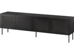 Dmora Mobile Porta Tv Ronca 200.5X42X60H Cm Nero, Un Ripiano Modulabile