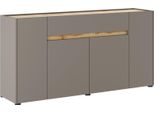 Dmora Credenza Cirimido 170X40X85H Cm Grigio Tortora, Un Cassetto 3 Ripiani