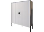 Dmora Credenza Wallis 103.6X39.6X129.4H Cm Beige, 4 Ripiani Cassetti