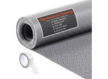 Tappetino Per Garage Vevor, Tappetino Antiscivolo 520X228 Cm, Al Metro, Tappetino In Pvc Borchiato Spesso 2,2 Mm, Tappetino Di Protezione Del Pavimento Con Nastro Biadesivo, Facile Da Pulire, Per Magazzini, Palestre, Grigio Argento