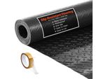 Tappetino Per Garage Vevor, Tappetino Antiscivolo 1200X2100 Mm, Al Metro, Tappetino In Pvc Borchiato Spesso 2,2 Mm, Tappetino Di Protezione Del Pavimento Con Nastro Biadesivo, Per Magazzini, Palestre, Rimorchi, Nero