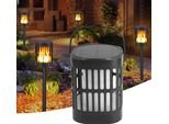 2Pcs Outdoor Garden Flame Led Solar Light Impermeabile Yard Hanging Lantern Lampada Decor