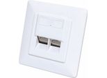 Intellinet 771900 Intellinet 2-Port Cat6 10G Rj45-Unterputzdose Stp Weiß