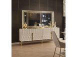 Xxl Credenza Cassettiera Con Specchio Credenze Cassettiere In Legno Mobili 2Pz Alta Lucentezza