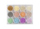 Creativ Company Rocailles Set Di Perle Di Vetro Colori Pastello 3 Mm 12X17G