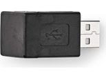 Adattatore USB-A | Usb 2.0 | USB-A Maschio | USB-A Femmina | 480 Mbps | Rotondo | Nichelato | Pvc | Nero | Scatola