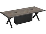 Scrivania Ufficio Scrivania Rettangolare Ufficio Studio Grigio Nero Legno