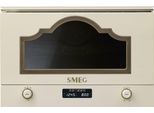 Smeg MP722PO Einbau-Mikrowelle / Mikrowelle mit Grill / 23 L / 850 W / Creme