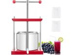 Edelstahl Obstweinpresse 6L - Manuelle Presse für Weinherstellung - Obstmühle für Obst Wein Herstellung