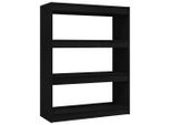 Syfax™ Libreria/Divisorio Nero 100X30X103 Cm In Legno Massello Di Pino