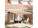 Vidaxl Tenda Da Sole Retrattile Multicolore 400 X 300 Cm Tessuto