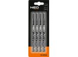 Marcatore A Vernice Impermeabile Permanente Nero Per Costruzioni, Alluminio 4 Pezzi Neo Tools