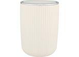 Kosmetikeimer WENKO Agropoli, weiß, B:19cm H:27cm T:19cm, Kunststoff, Mülleimer, Kosmetikeimer, mit Schwingdeckel, 5,5 Liter
